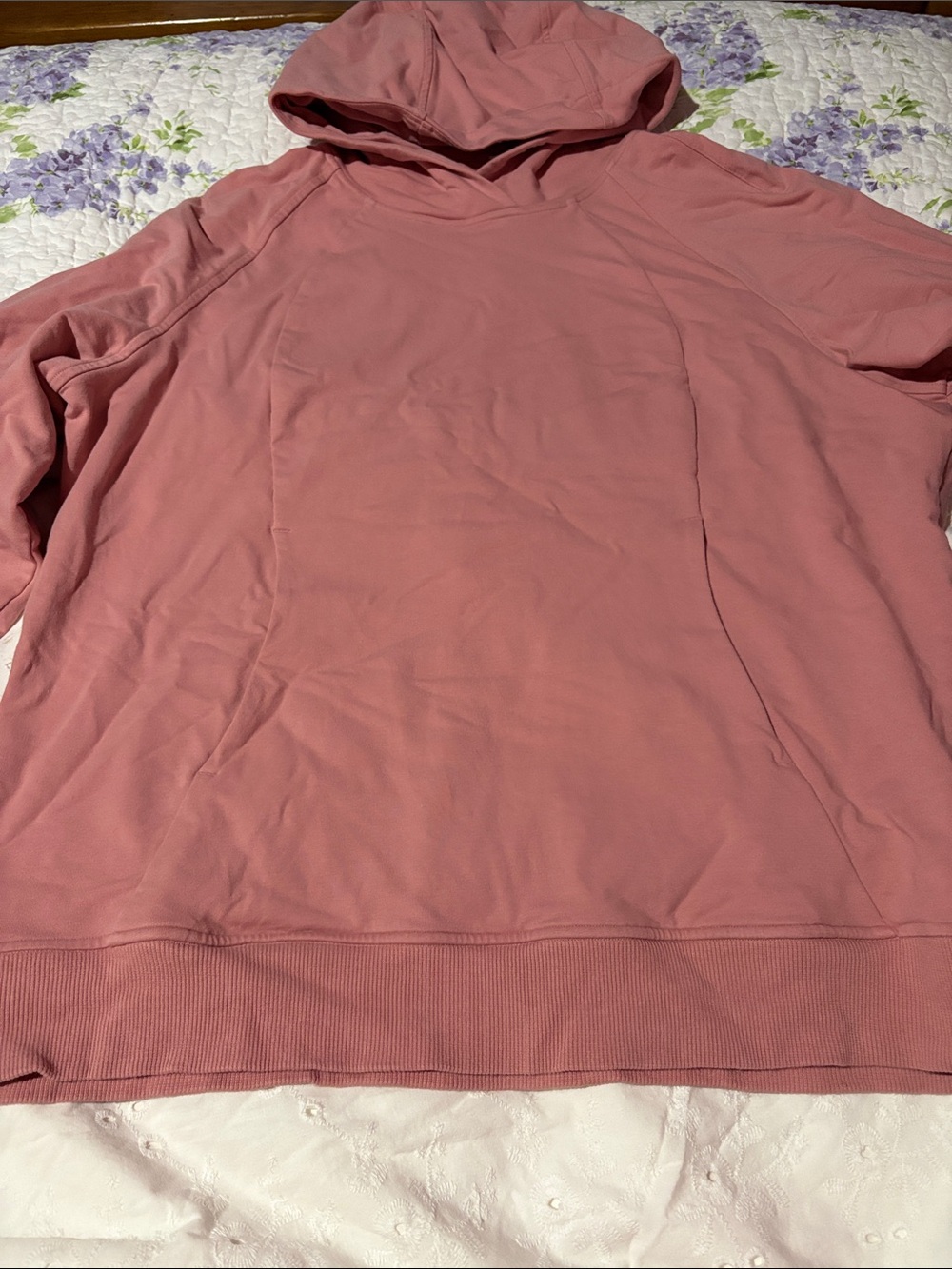 Lululemon Scuba Pullover Hoodie Pink Cotton & Elastane
